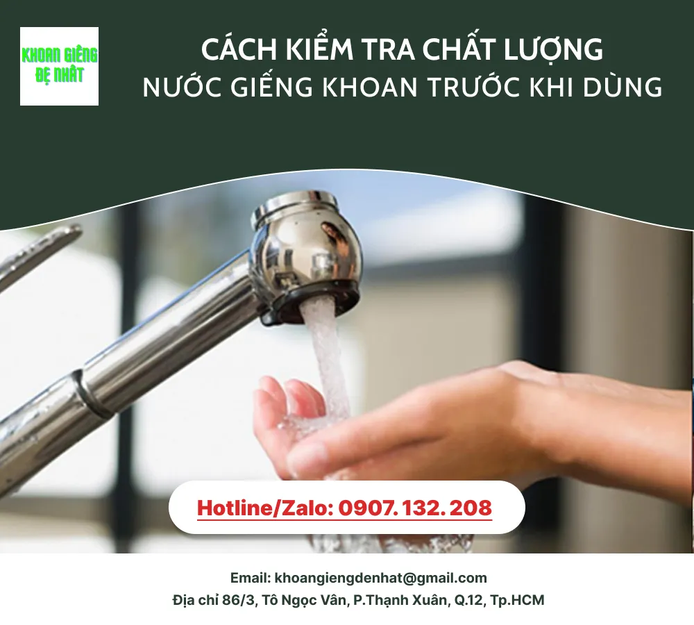 kiểm tra chất lượng nước giếng khoan