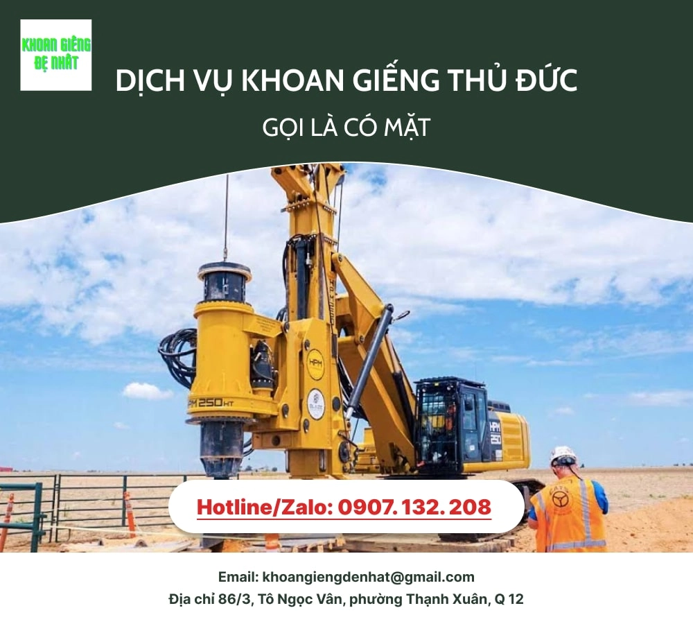 DỊCH VỤ KHOAN GIẾNG THỦ ĐỨC | GỌI LÀ CÓ MẶT