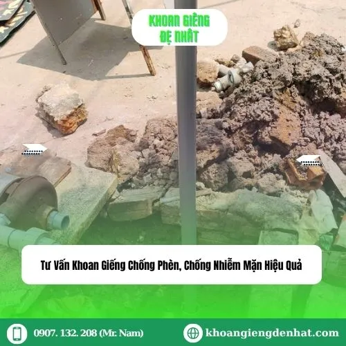 Tư Vấn Khoan Giếng Chống Phèn, Chống Nhiễm Mặn Hiệu Quả