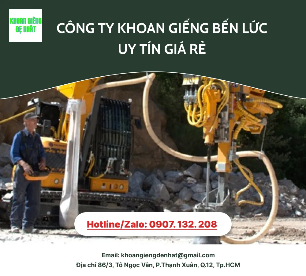 Công ty khoan giếng Bến Lức uy tín giá rẻ