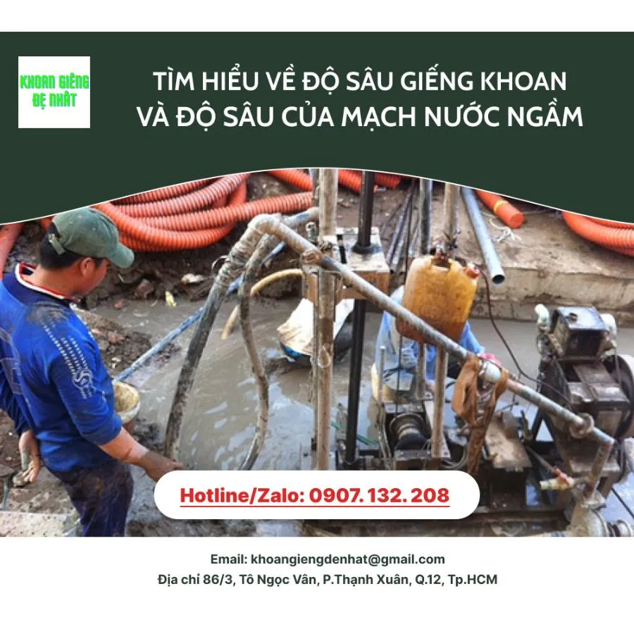 Tìm hiểu về độ sâu giếng khoan và độ sâu của mạch nước ngầm