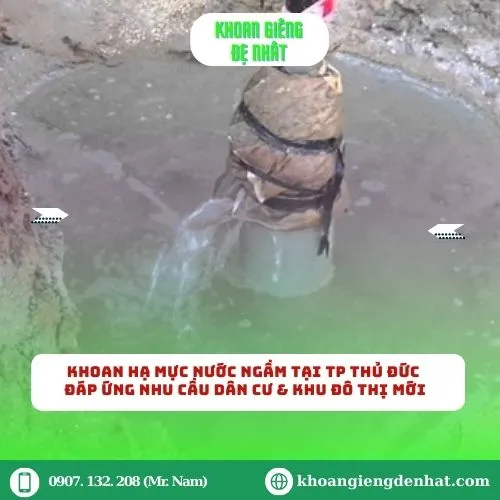 Khoan hạ mực nước ngầm tại TP Thủ Đức – Đáp ứng nhu cầu dân cư & khu đô thị mới