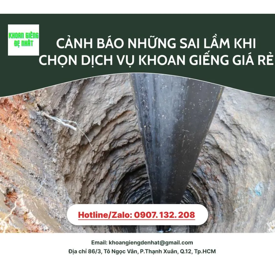 Dùng dịch vụ khoan giếng giá rẻ kém uy tín có hậu quả gì?