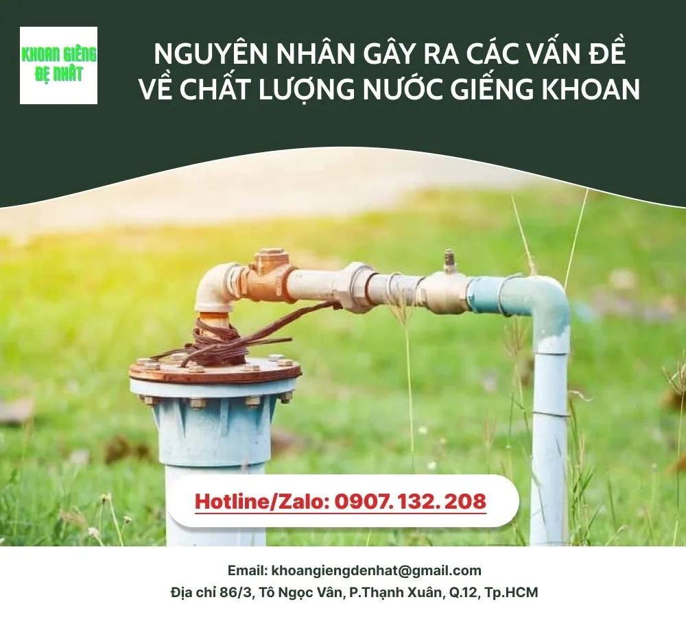 Chất lượng nước giếng khoan bị tác động bởi yếu tố nào?