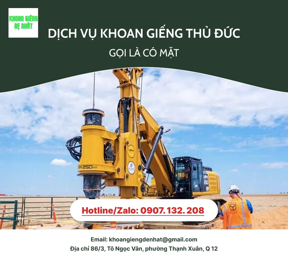 DỊCH VỤ KHOAN GIẾNG THỦ ĐỨC | GỌI LÀ CÓ MẶT