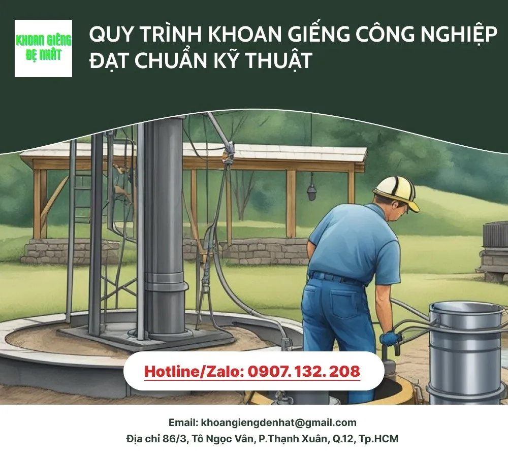 Quy trình khoan giếng công nghiệp đạt chuẩn kỹ thuật