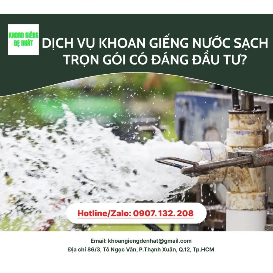 Dịch vụ khoan giếng nước sạch trọn gói có đáng đầu tư?