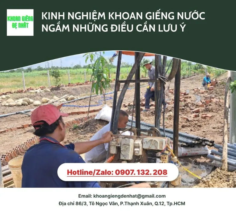 Kinh nghiệm khoan giếng nước ngầm những điều cần lưu ý