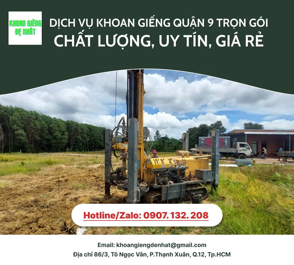 DỊCH VỤ KHOAN GIẾNG QUẬN 9 - GIÁ RẺ
