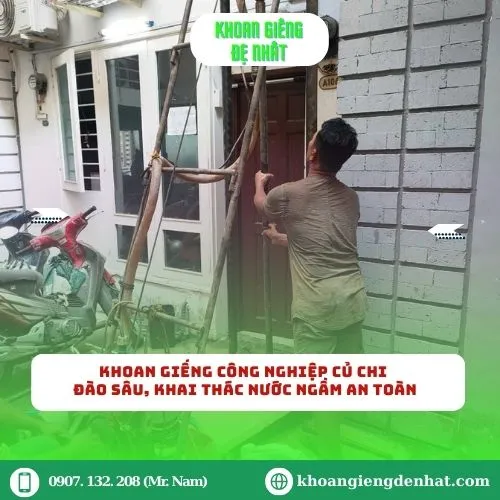 Khoan giếng công nghiệp Củ Chi – Đào sâu, khai thác nước ngầm an toàn