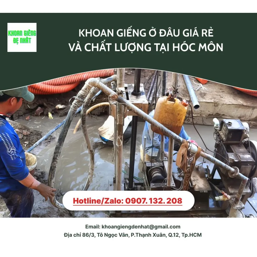 Khoan giếng ở đâu giá rẻ và chất lượng tại Hóc Môn
