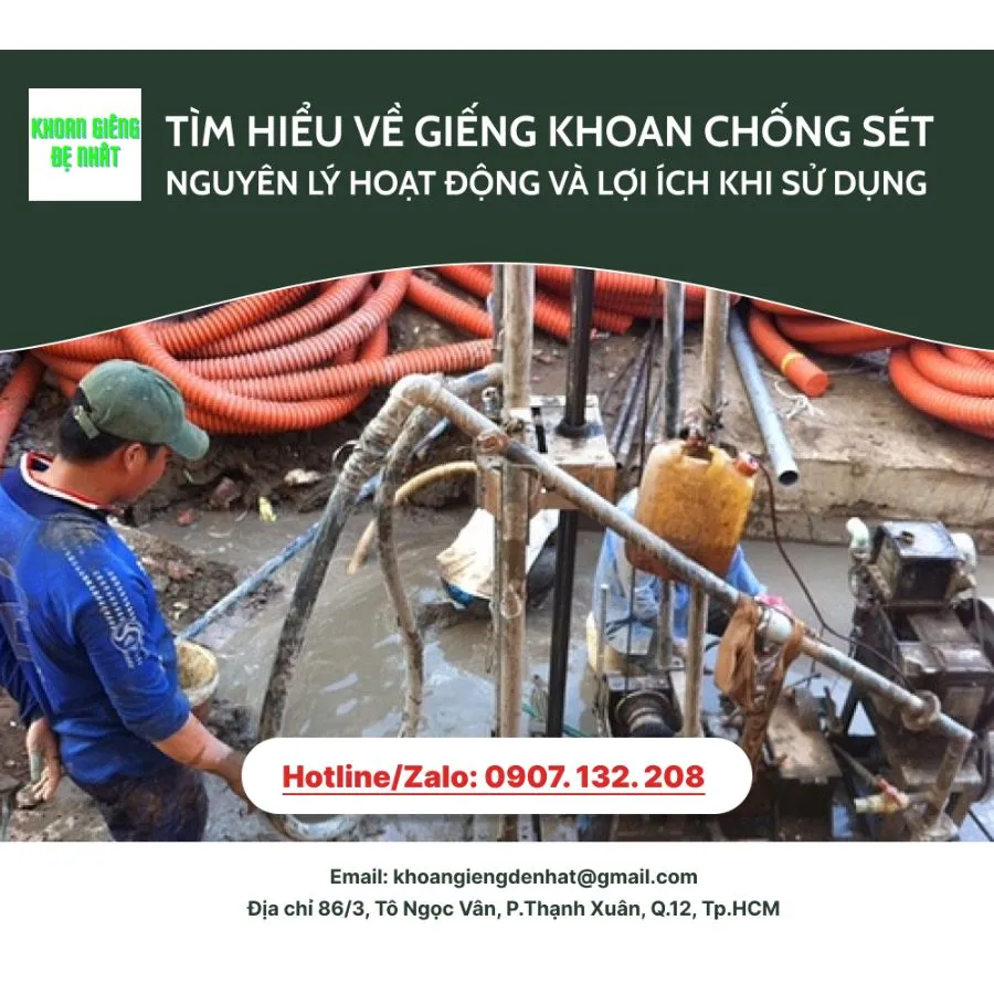Tìm hiểu về giếng khoan chống sét nguyên lý hoạt động và lợi ích khi sử dụng