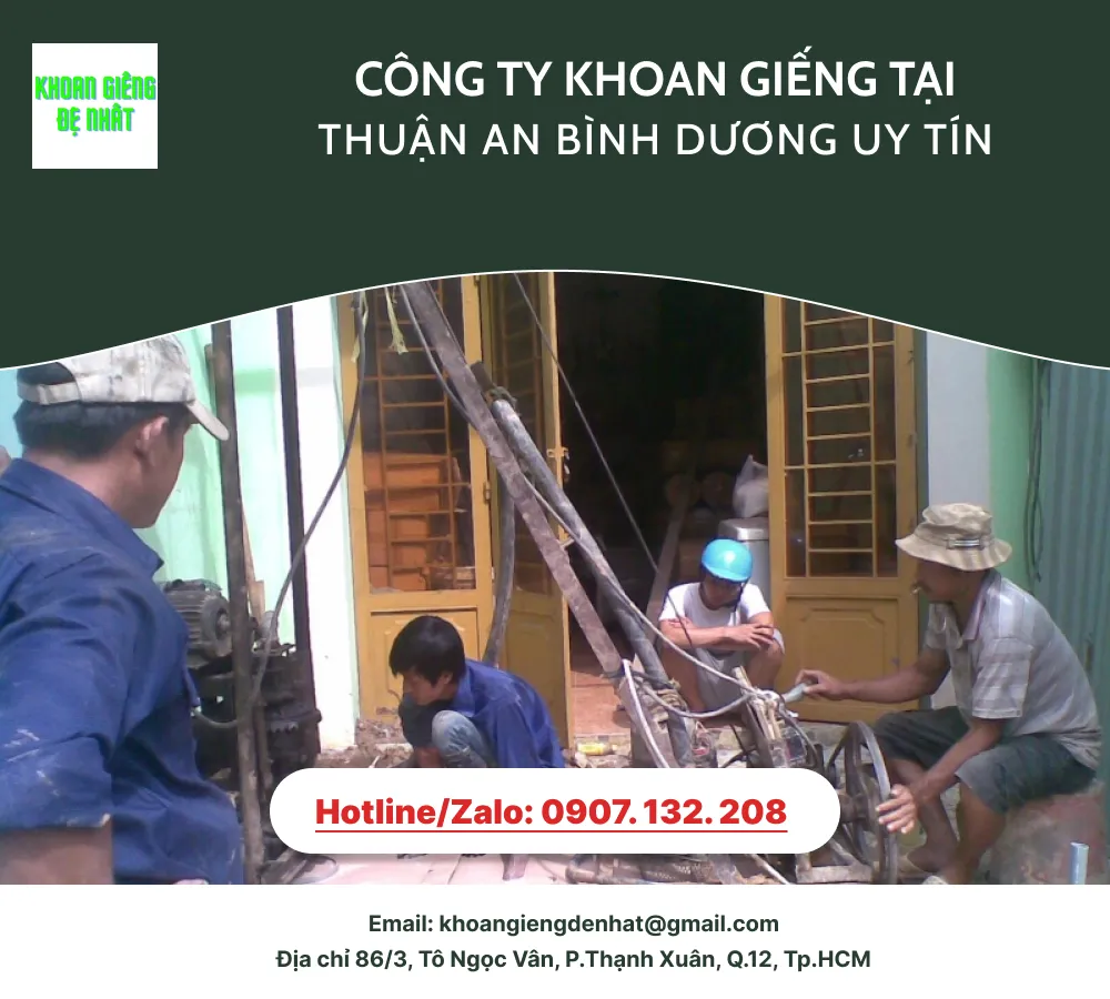 Công ty khoan giếng tại Thuận An, Bình Dương uy tín