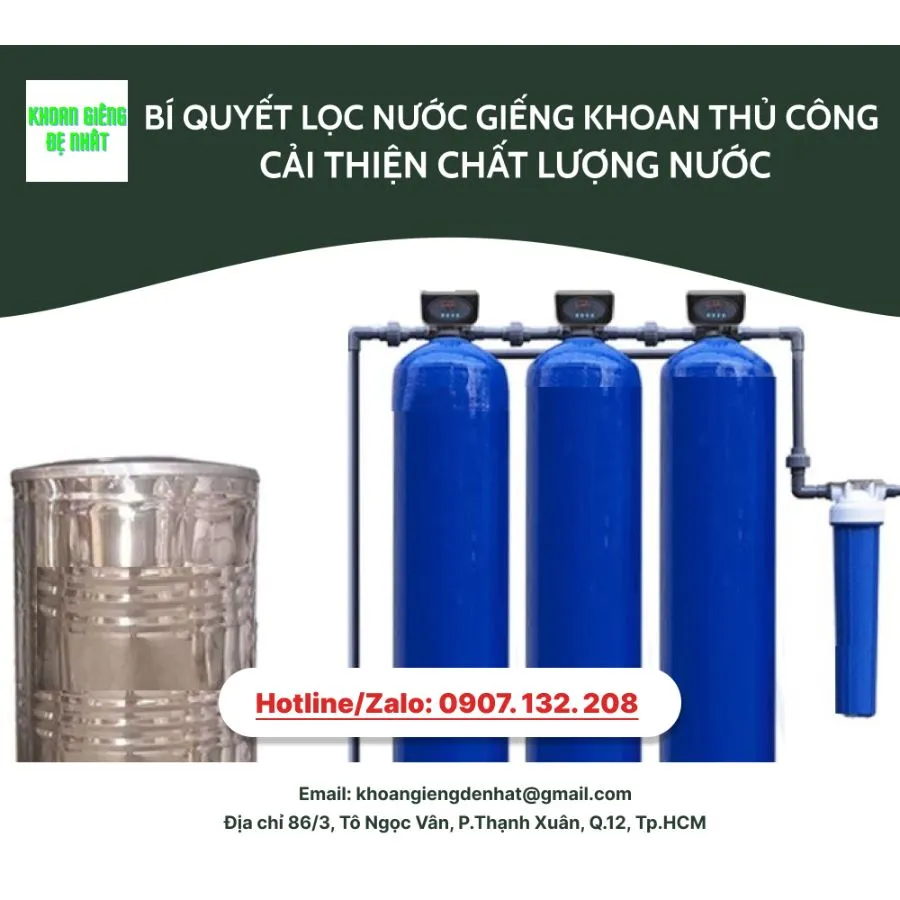Bí quyết lọc nước giếng khoan thủ công cải thiện chất lượng nước