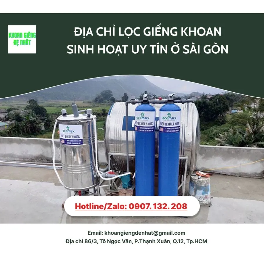 Địa chỉ lọc giếng khoan sinh hoạt uy tín ở Sài Gòn